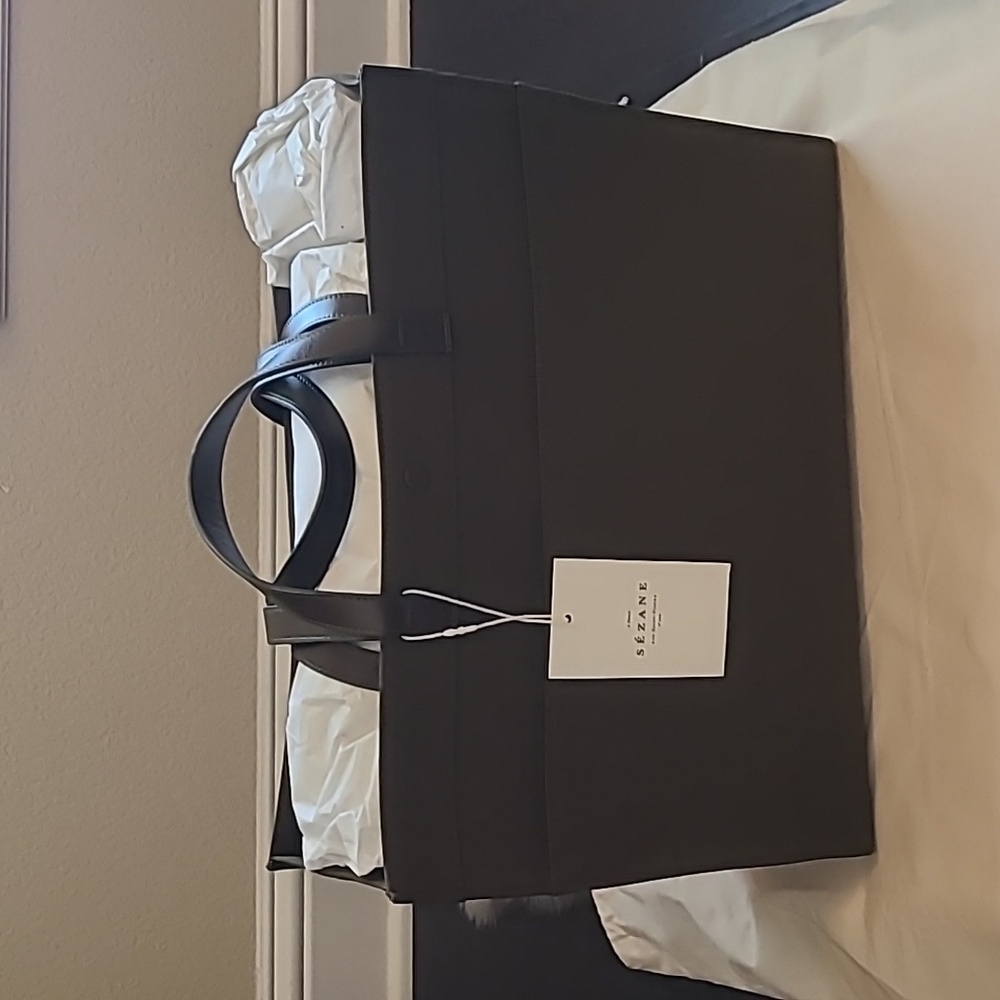 Nwt! Sezane le cabas tote bag in khaki - Picture 5 of 10